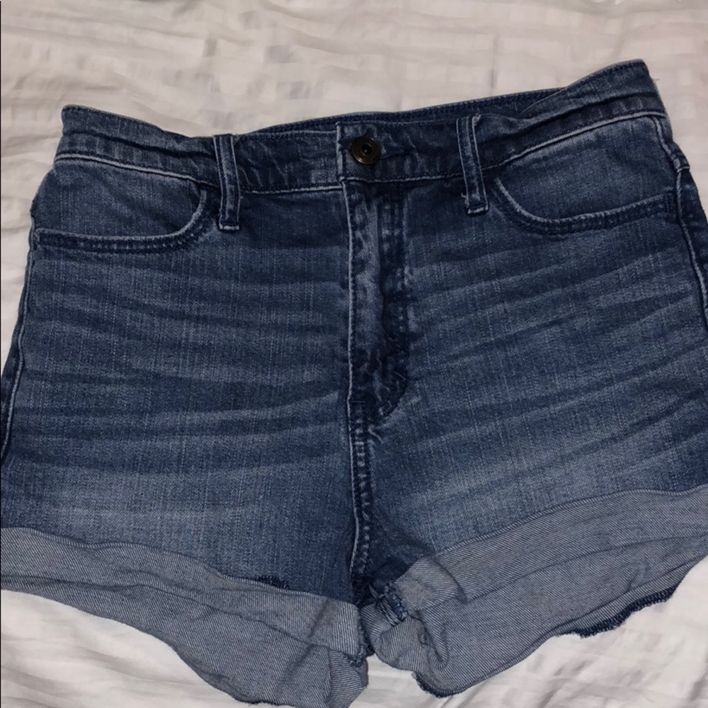 blue jean shorts